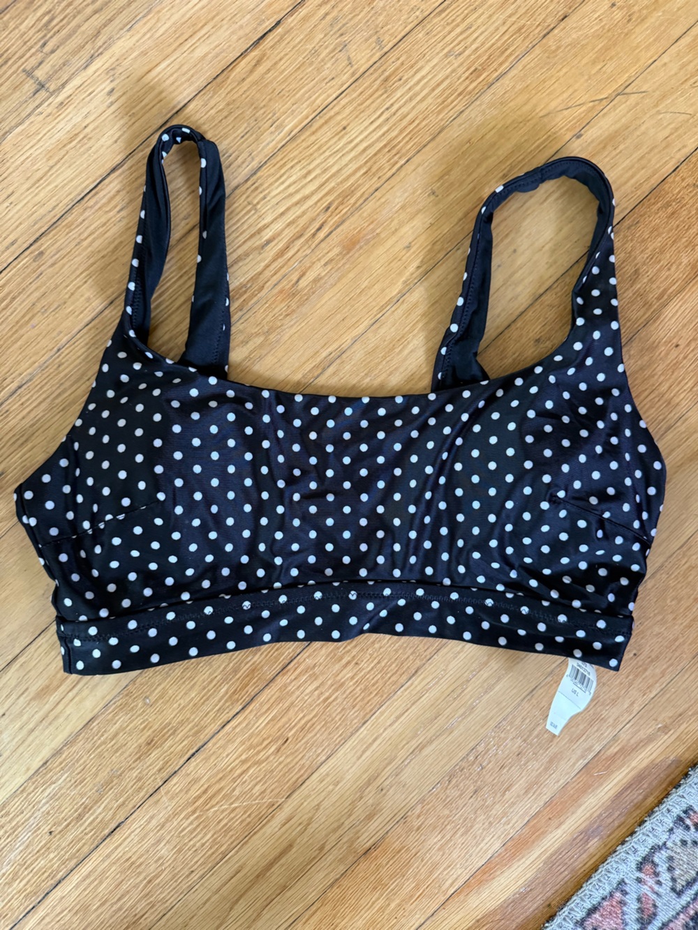 aerie Black Polka Dot Bikini Top